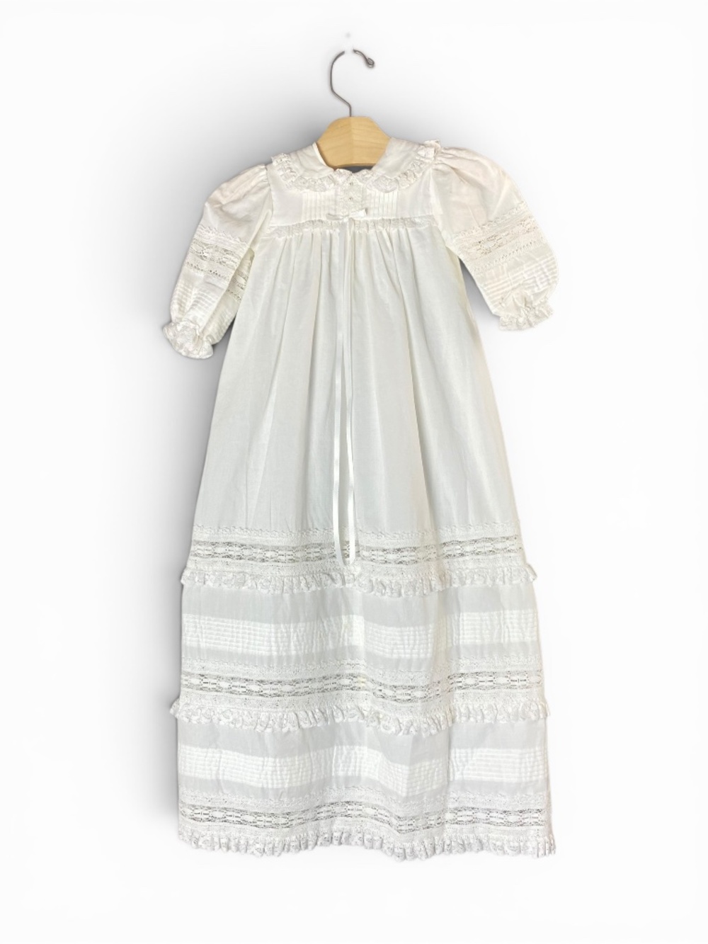 Vintage “Little Things Mean a Lot” Cotton Christening Baptism Gown 12 months